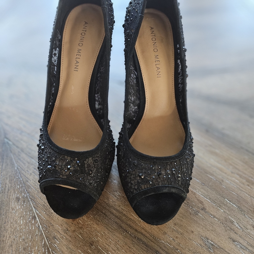 Antonio Melani Vero Cuoio Sequin Formal High Heels 7.5M